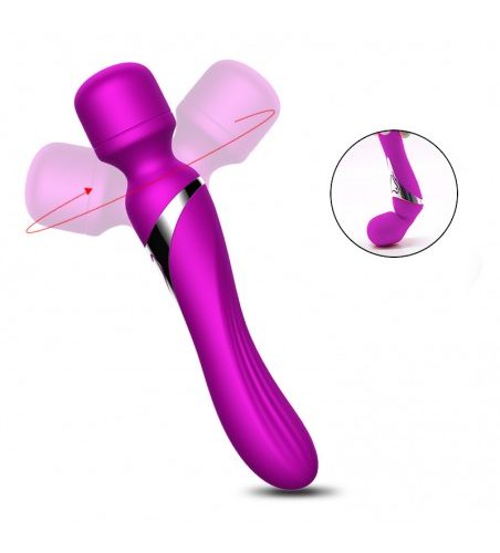 Silicone Dual Massager masażer do stymulacji łechtaczki i całego ciała