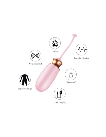 Vibrating Silicone Love Egg bezprzewodowe jajeczko wibrujące z funkcją ogrzewania 3